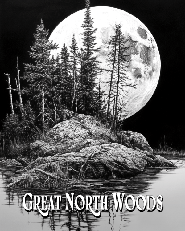 Full Moon Rising ND - Great North Woods Art