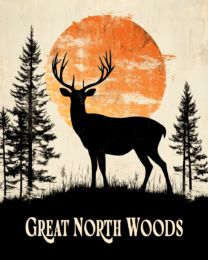 Full Moon Buck Deer ND - Great North Woods Art