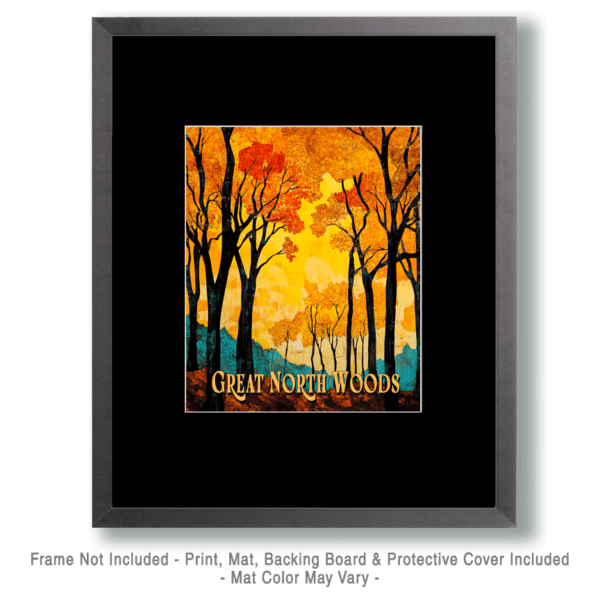 Bright Fall Day ND - Great North Woods Art Print