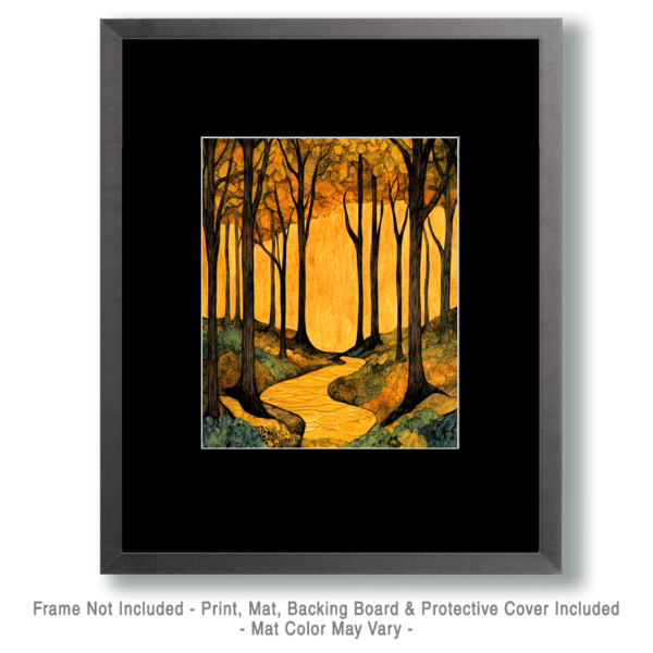 Nouveau Woodland - Great North Woods Art Print