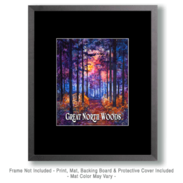 Purple Sunset ND - Great North Woods Art Print
