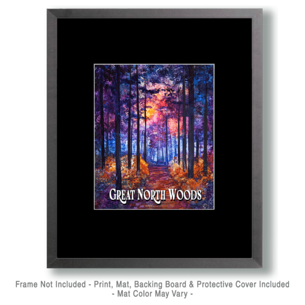 Purple Sunset ND - Great North Woods Art Print