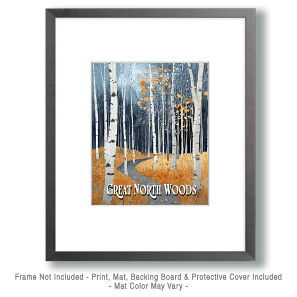 Birch Wood ND - Great North Woods Art Print