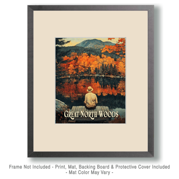 Fishing Peacefully ND - Great North Woods Art Print