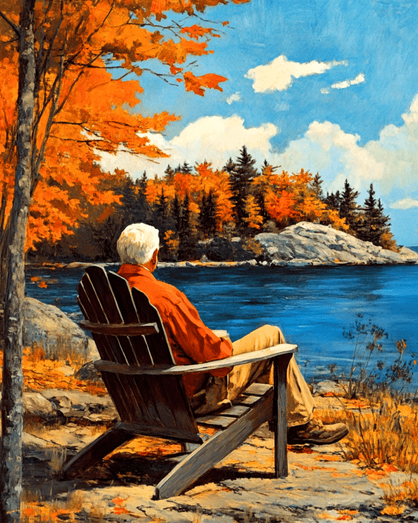 Relaxing by the Lake - Great North Woods Art