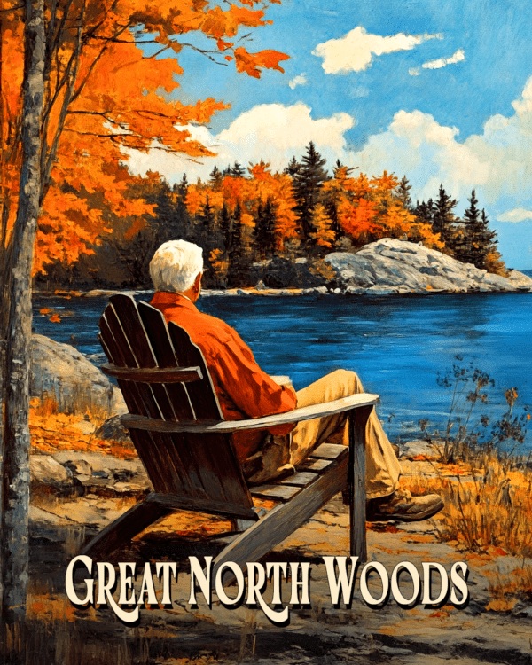 Relaxing by the Lake ND - Great North Woods Art Print