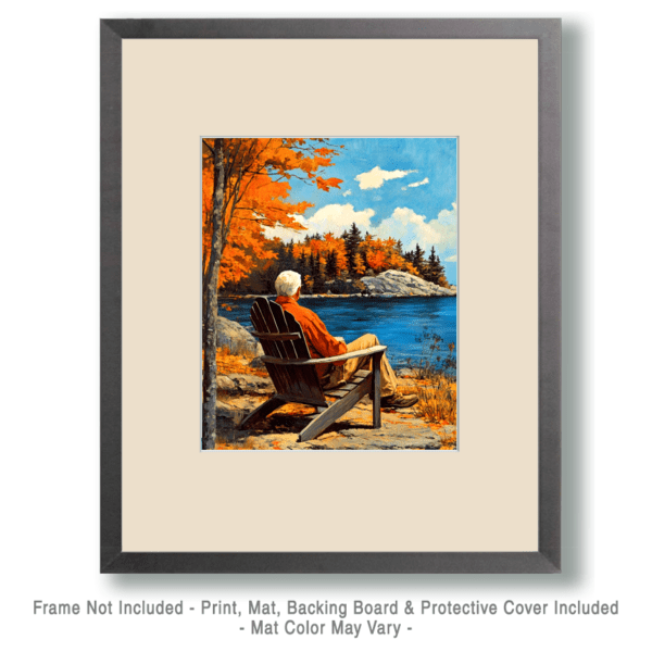 Relaxing by the Lake - Great North Woods Art Print