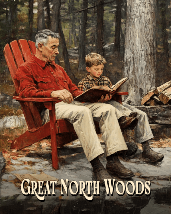 Reading with Pop ND - Great North Woods Art