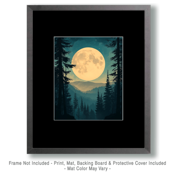 Full Moon Rising - Great North Woods Art Print