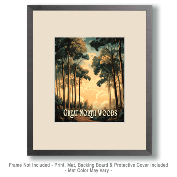 Vintage Woodland ND - Great North Woods Art Print