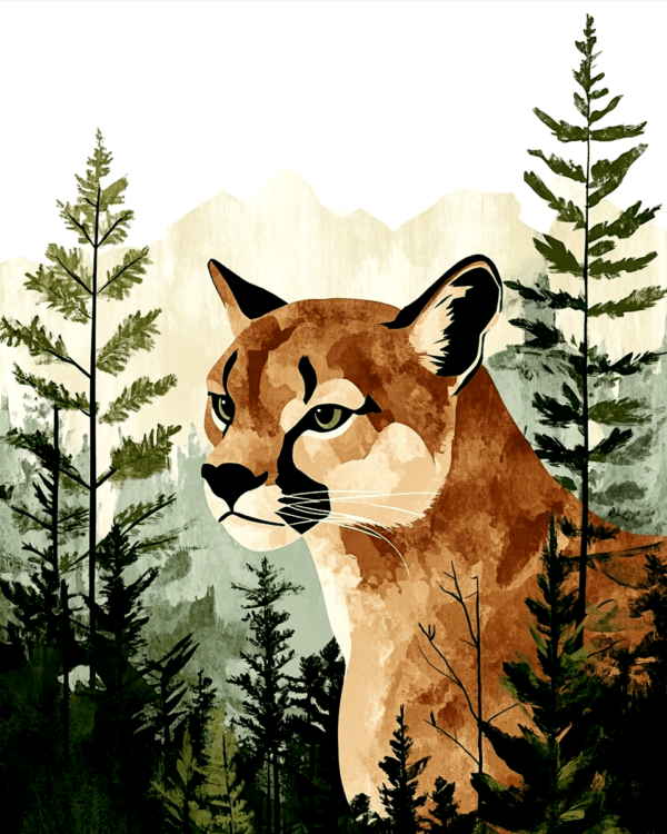 Mountain Lion - Great North Woods Art