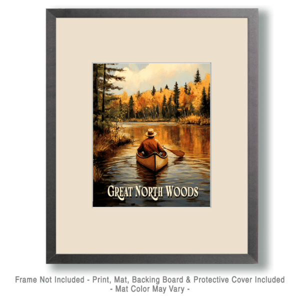 Morning Paddle ND - Great North Woods Art Print