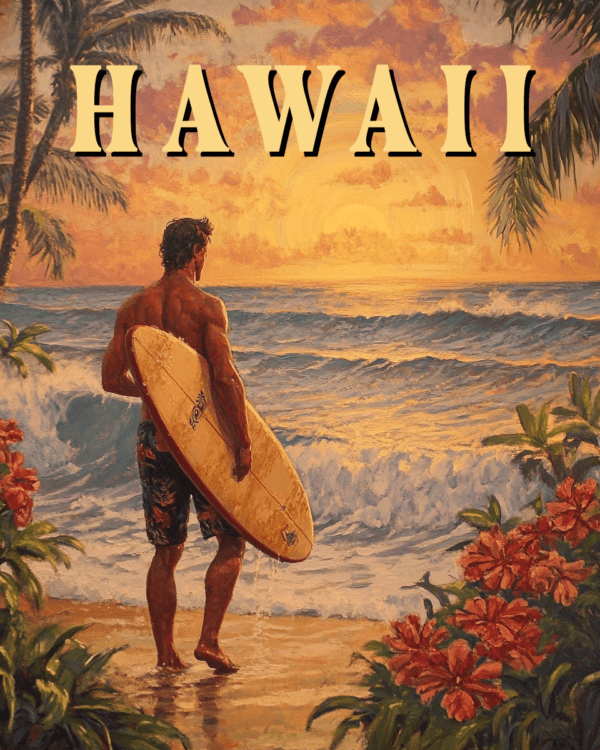 Man Surfer - Hawaii