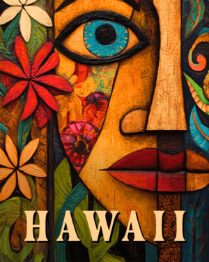 Folk Art Face - Hawaii