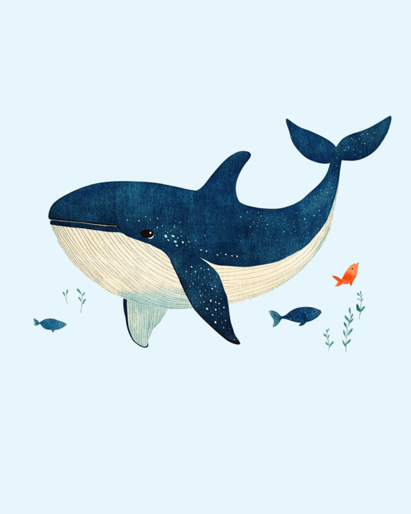 Whale - Baby Nursery Decor