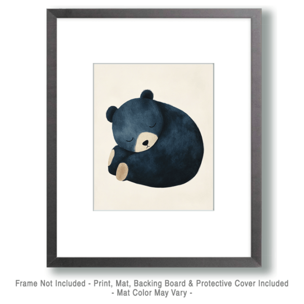 Sleeping Bear - Baby Nursery Art