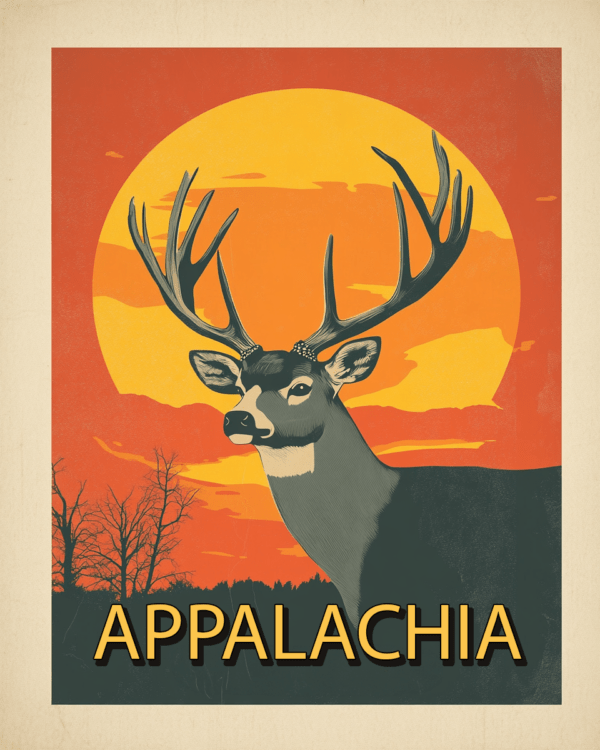 Vintage Mountain Overlook - Appalachia Souvenir