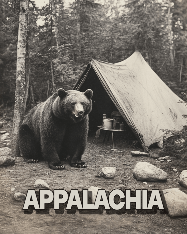 Bear in Camp - Appalachia Souvenir