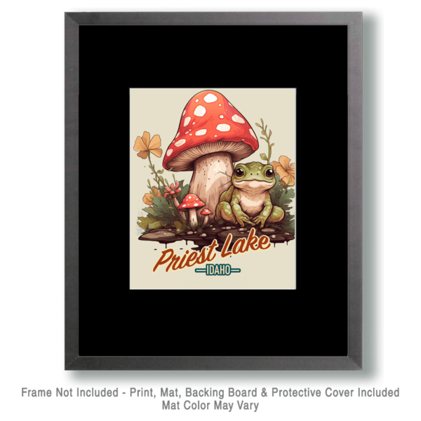 Priest Lake Frog and Mushroom - Idaho Souvenir Art