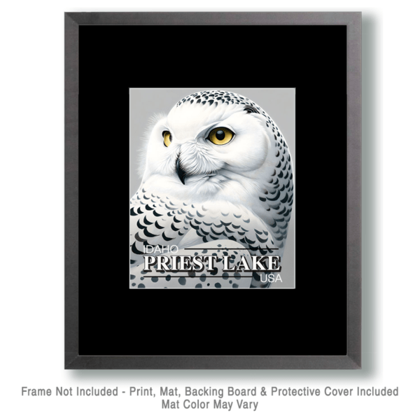 Priest Lake Snowy Owl - Idaho Souvenir Art