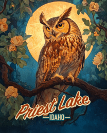 Priest Lake Midnight Owl - Idaho Souvenir