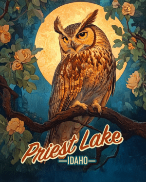 Priest Lake Midnight Owl - Idaho Souvenir