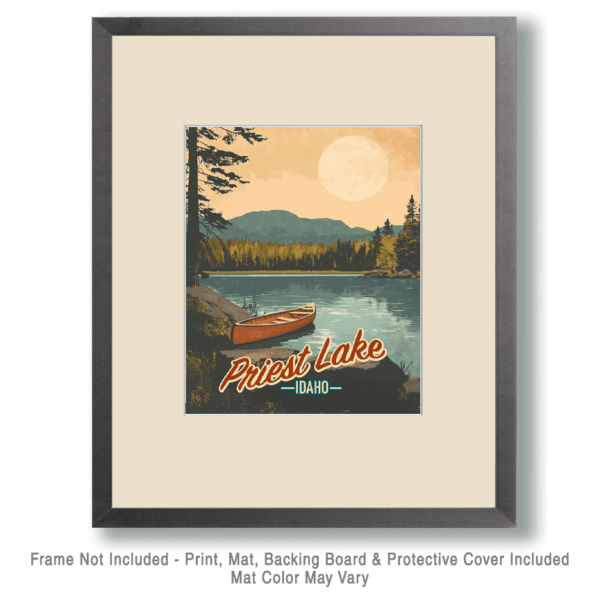 Priest Lake Canoe - Idaho Souvenir Art