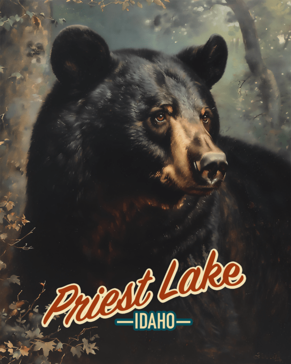 Priest Lake Black Bear - Idaho Souvenir