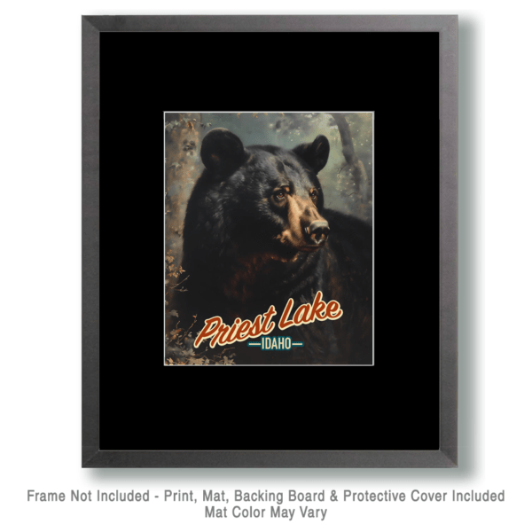 Priest Lake Black Bear - Idaho Souvenir Art