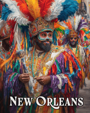 Mardi Gras Pomp - New Orleans Souvenir Art Print Collection