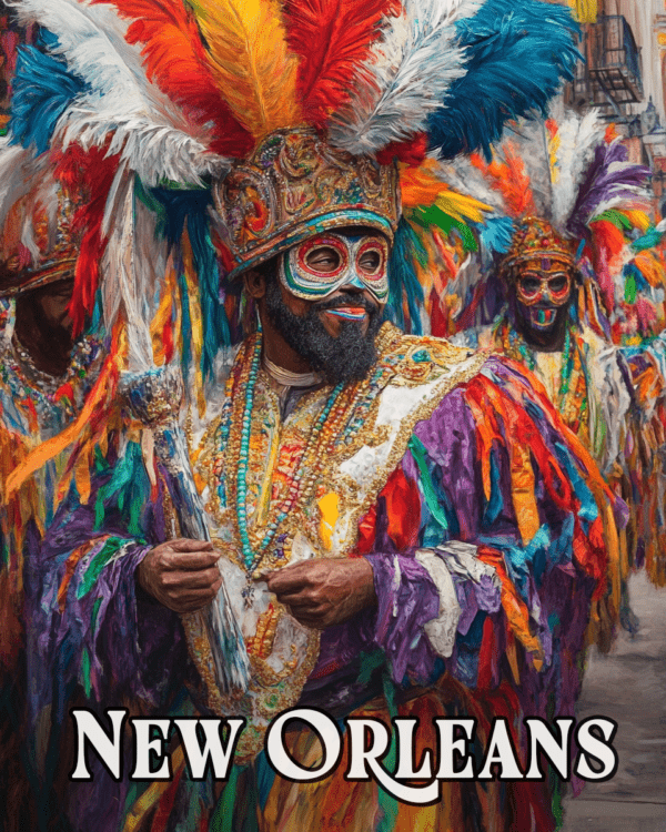 Mardi Gras Pomp - New Orleans Souvenir Art Print Collection