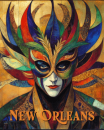 Mardi Gras Mask - New Orleans Souvenir Art Print Collection