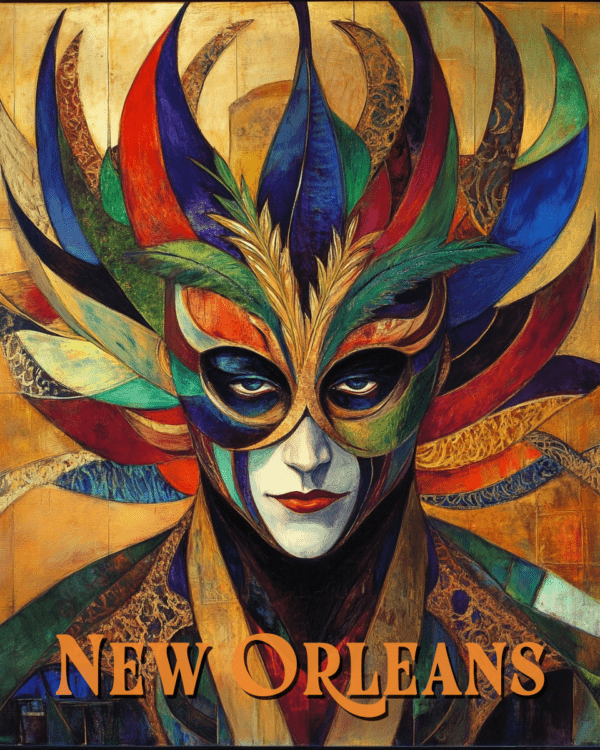 Mardi Gras Mask - New Orleans Souvenir Art Print Collection