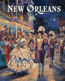 Vintage Mardi Gras - New Orleans Souvenir Art Print Collection