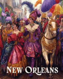 Vintage Mardi Gras Parade - New Orleans Souvenir Art Print Collection