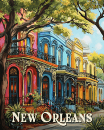 Street Scene - New Orleans Souvenir Art Print Collection