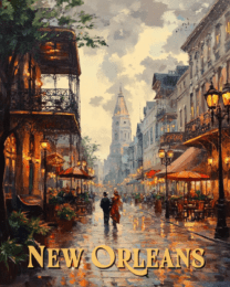 Bourbon Street Evening - New Orleans Souvenir Art Print Collection