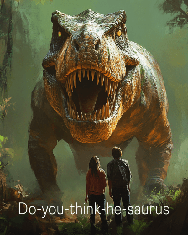 Do You Think He Saurus - Dinosaur Wall Art Prints