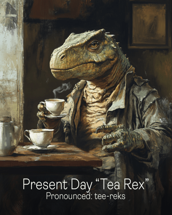 Tea Rex - Dinosaur Wall Art Prints