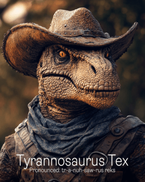 Tyrannosaurus Tex - Dinosaur Wall Art Prints