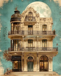 Vintage Style Architecture Print #9