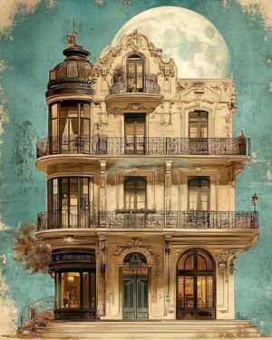 Vintage Style Architecture Print #9