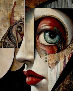 Abstract Face - Vintage Art