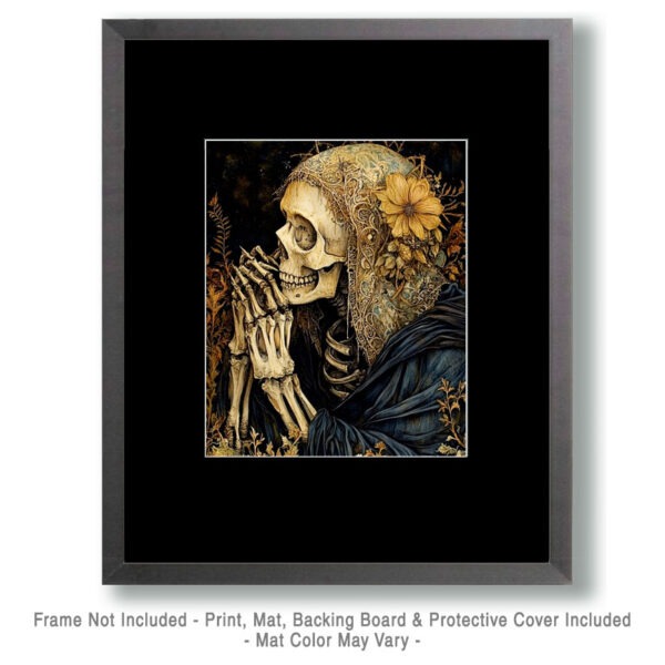 Praying Skeleton - Vintage Artwork