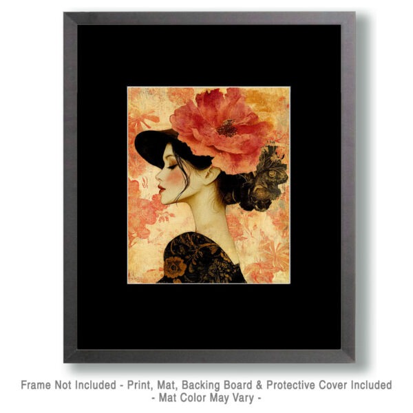 Flower Hat - Vintage Artwork