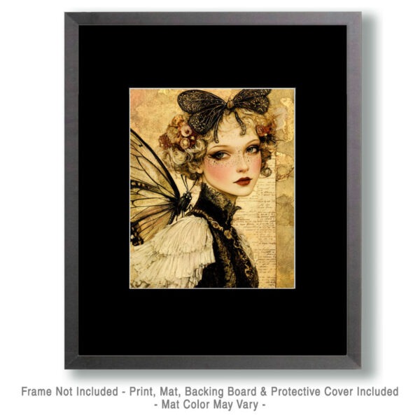 Butterfly Lady - Vintage Artwork