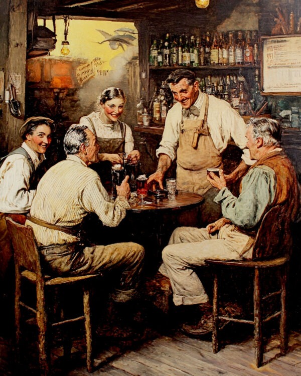 Tavern Scene - Vintage Art