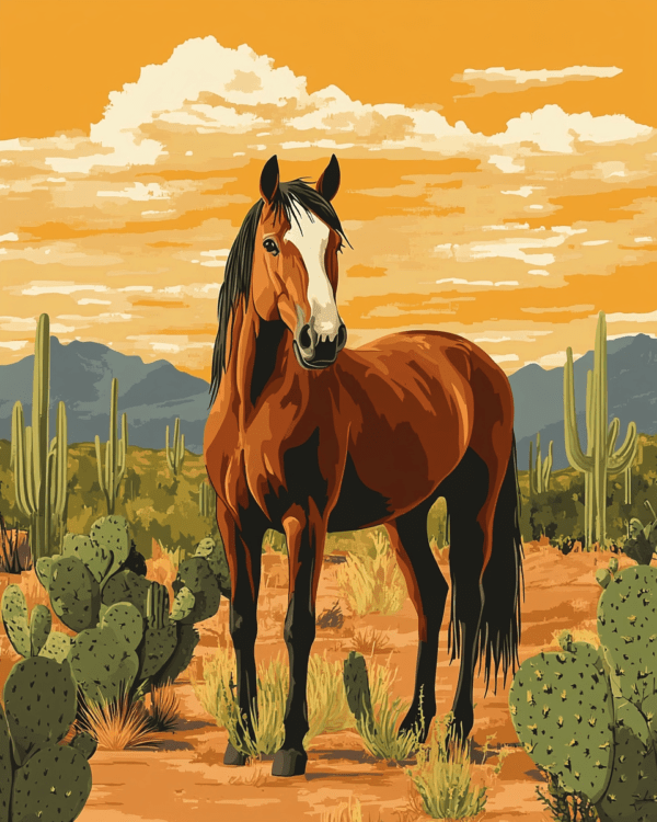 Desert Morning Mare - Southwestern Wall Art Prints