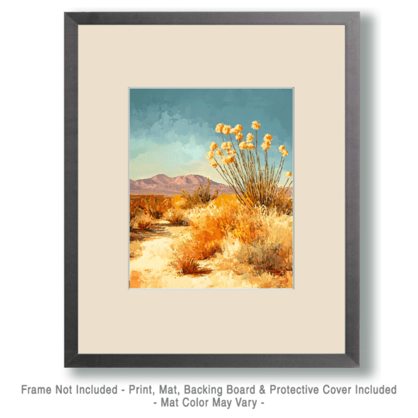 Sunny Day Desert Landscape - Southwestern Wall Art Prints