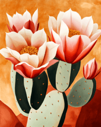 Mid-Century Modern Prickly Pear - Southwestern Wall Art Prints